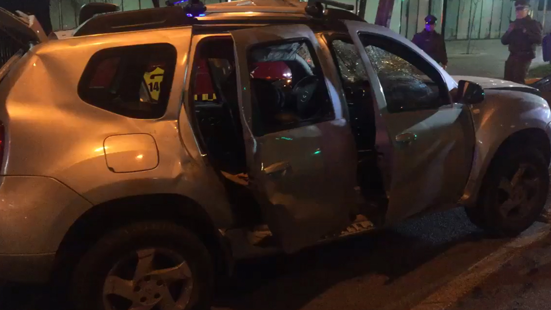 Cuatro detenidos tras protagonizar persecución y chocar con poste del alumbrado público