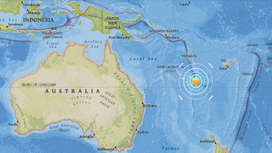 Terremoto sacudió Nueva Caledonia, en el Pacífico Sur: SHOA descarta riesgo de tsunami para Chile