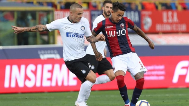 El Bologna de Erick Pulgar cayó ante Inter de Milán y sigue sin conocer el triunfo en la Serie A