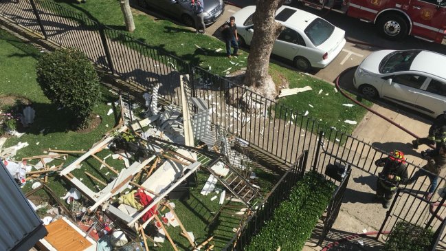 Una mujer resulta con quemaduras tras explosión de departamento en Viña del Mar