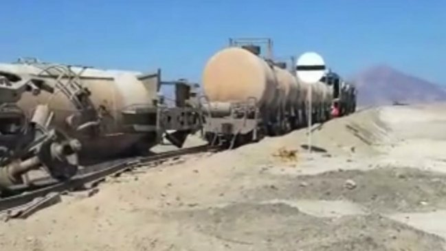 Descarrilamiento de tren provocó filtración de ácido sulfúrico en Mejillones