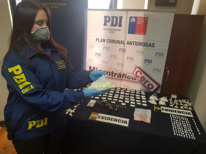 Tomé: PDI incautó alta cantidad de cocaína base lista para comercializar