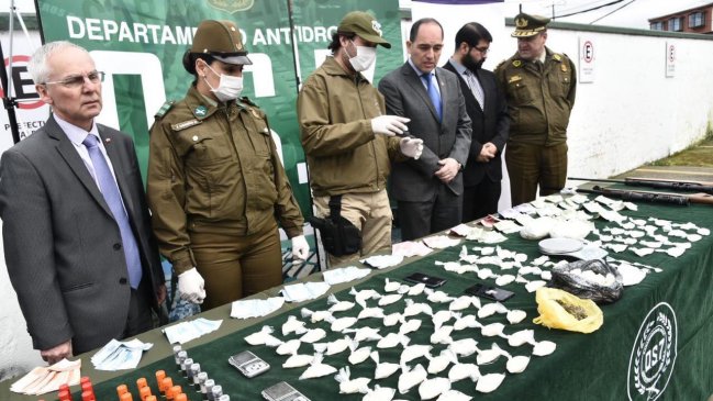 Valdivia: Operativo de Carabineros dejó seis detenidos y cuatro kilos de cocaína decomisada