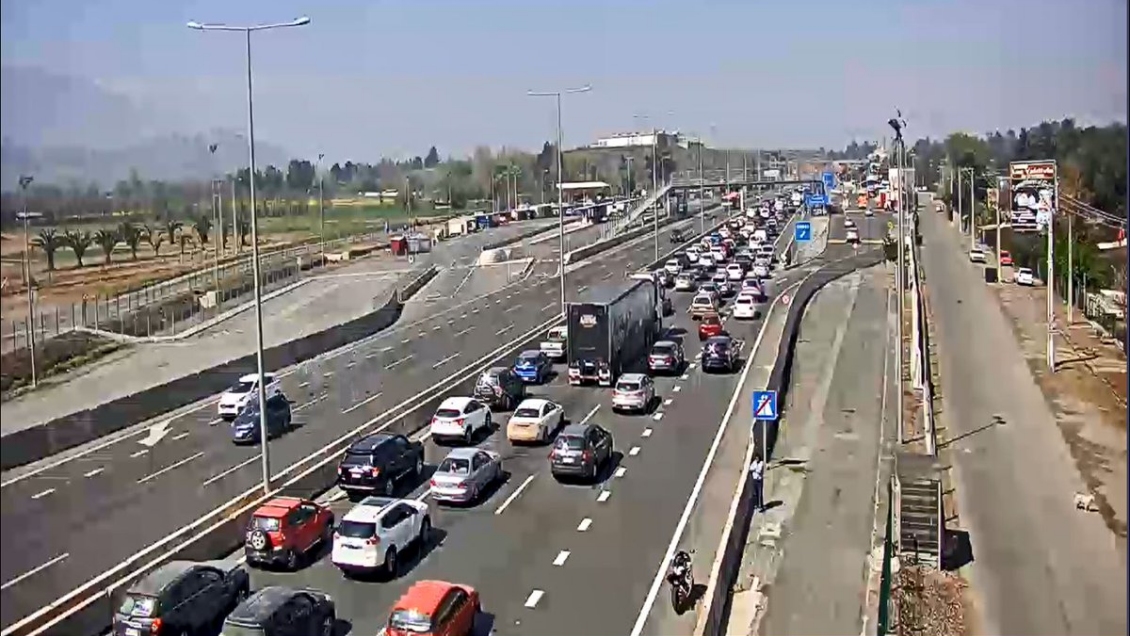Nueva congestión en la Ruta 5 Sur: Accidente mantiene una pista habilitada