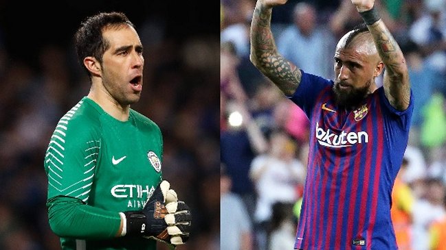 Claudio Bravo asistió al Camp Nou para ver el partido de Arturo Vidal y Barcelona por Champions