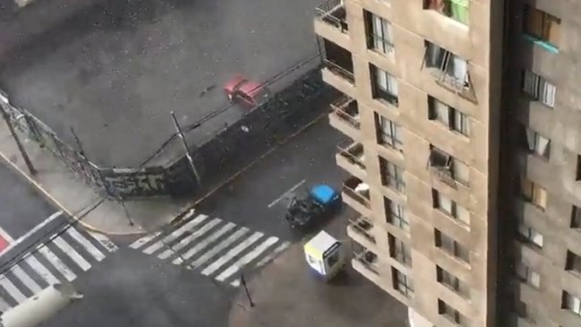 Santiago Centro vivió una granizada dieciochera