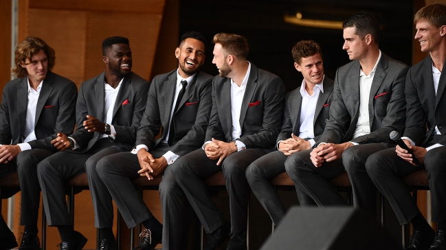 Nicolás Jarry fue presentado en la Laver Cup junto a otras figuras del tenis mundial