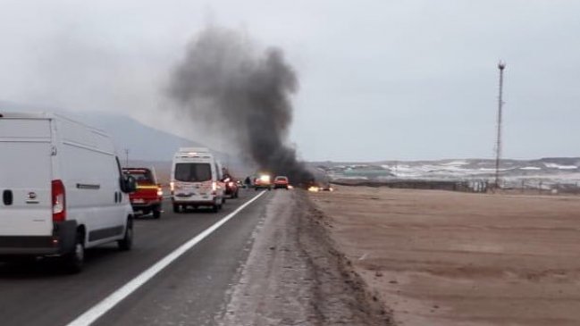 Manifestantes instalaron barricadas y cortaron la ruta que une Iquique con Tocopilla