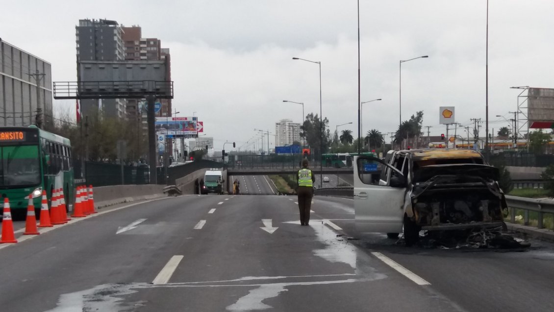 Motorista falleció en accidente en Vespucio Norte