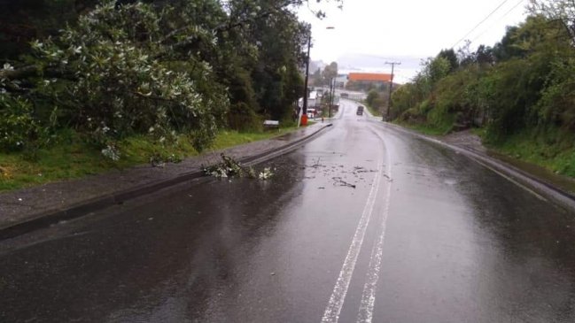 Sistema frontal en Chiloé provocó cortes de energía eléctrica y voladuras de techumbres