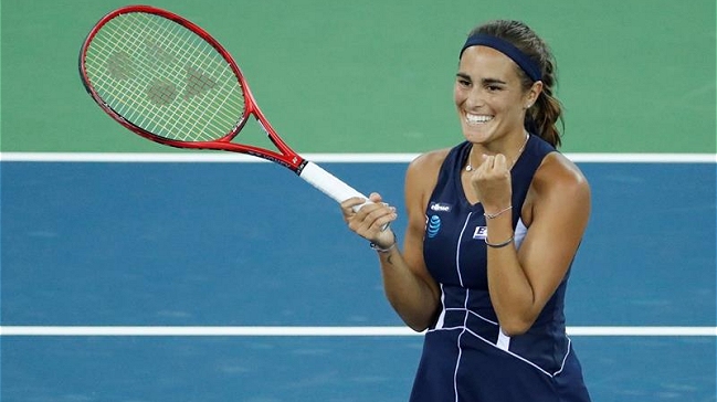 Mónica Puig sorprendió en Wuhan y eliminó a Wozniacki