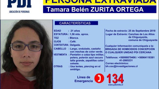 La desaparición de la joven de 21 años que conmociona a Chiguayante