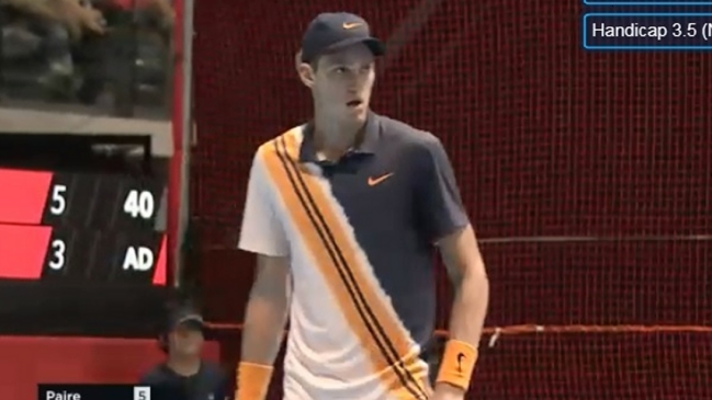 Nicolás Jarry cayó por segunda vez en el año ante Benoit Paire y se despidió en su debut en Tokio