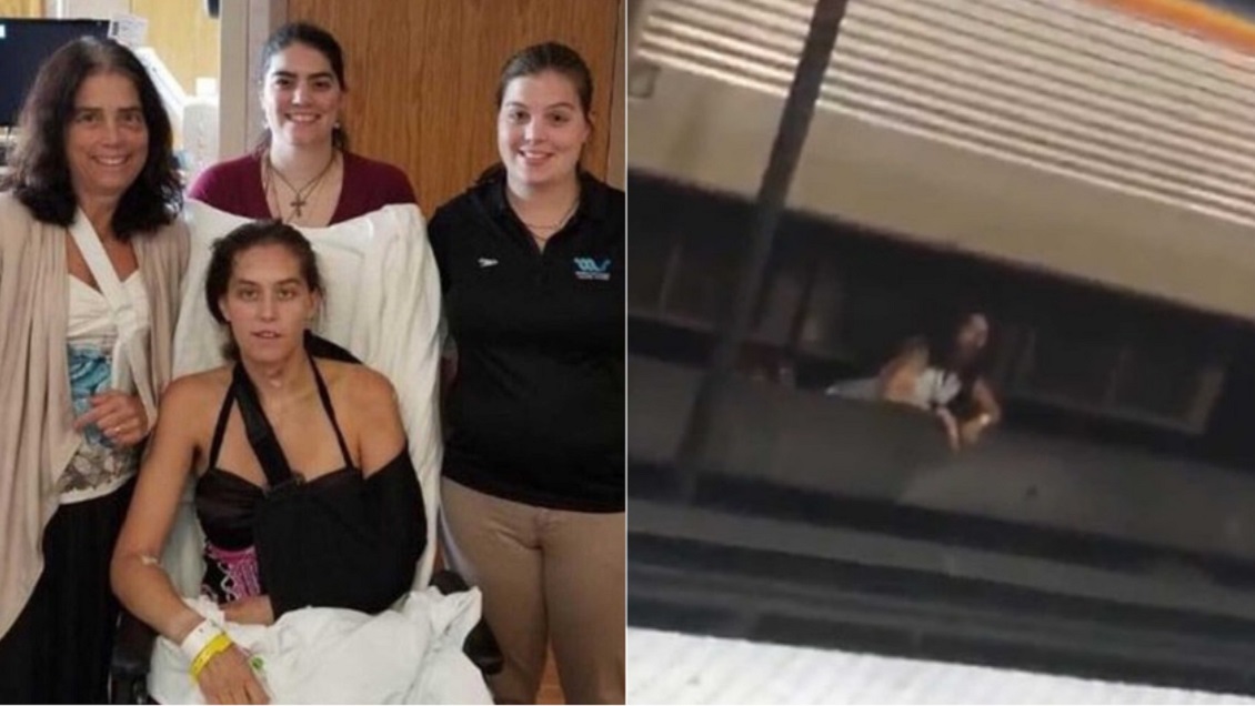 Mujer vio cómo empujaron a su mamá a las vías y saltó para salvarla, pero el tren la arrolló