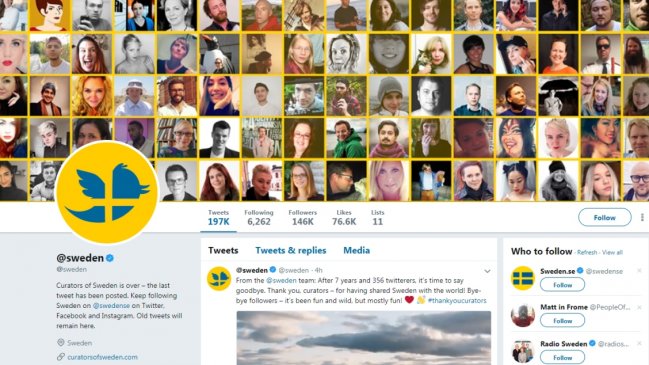 Suecia cierra cuenta de Twitter gestionada por ciudadanos tras siete años