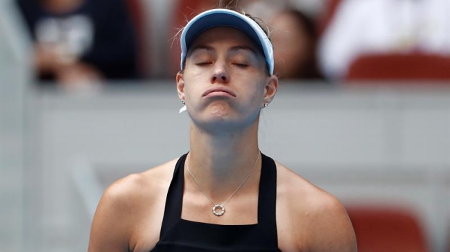 Angelique Kerber se vio sorprendida por Zhang Shuai en Beijing