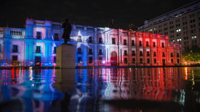 La Moneda se iluminó en tributo al Plebiscito