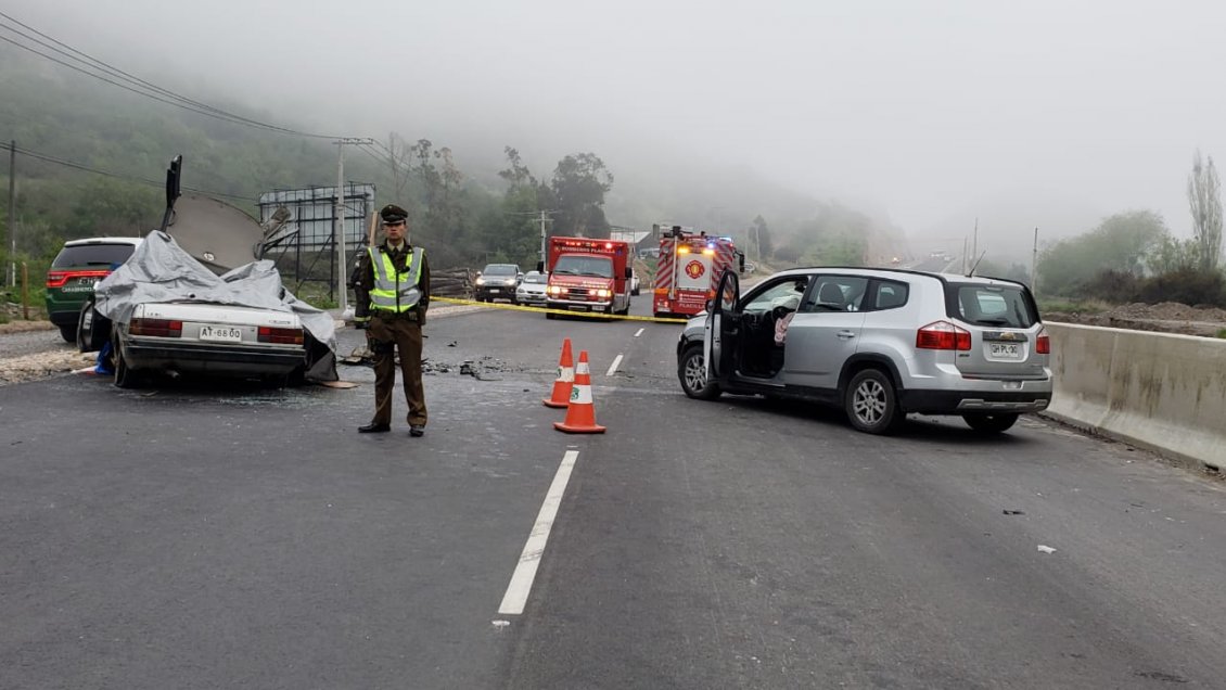 Accidente de tránsito deja dos personas fallecidas en la Ruta 90 en San Fernando
