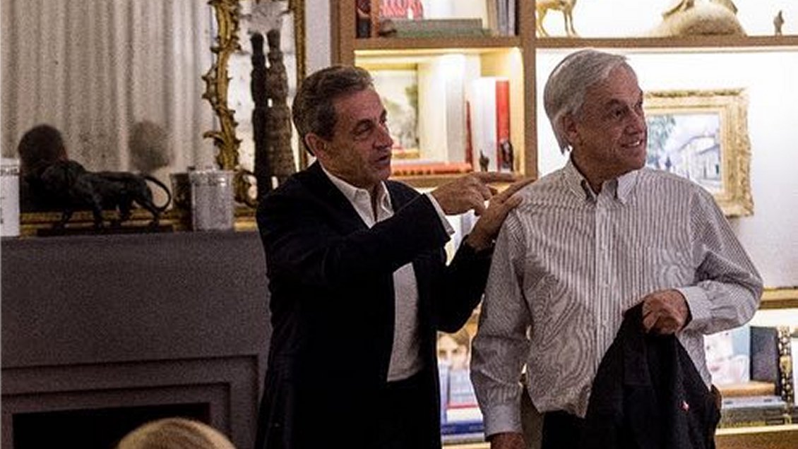Presidente Piñera se reunió con el ex mandatario francés Nicolás Sarkozy