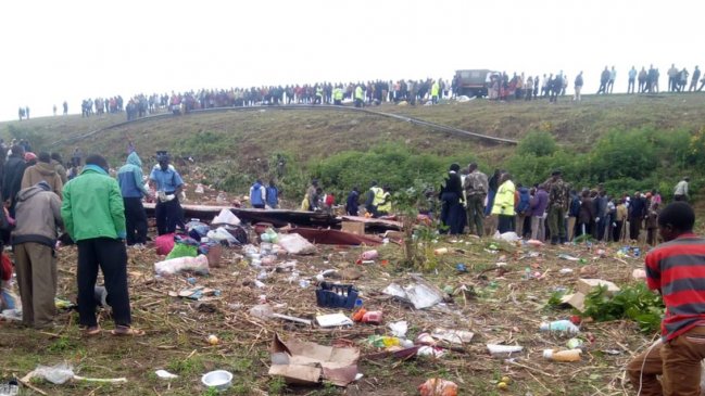 Al menos 50 muertos en un accidente de autobús en el oeste de Kenia