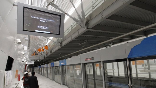 Línea 3 del Metro de Santiago presenta un 96 por ciento de avance