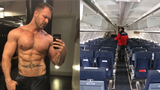 Una estrella porno fue grabada teniendo sexo con un azafato de avión en pleno vuelo