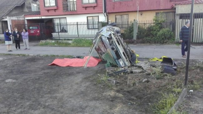 Conductor falleció tras volcar su vehículo en Coronel