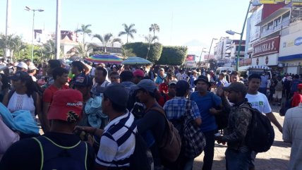   Caravana con miles de migrantes centroamericanos llegó a México 