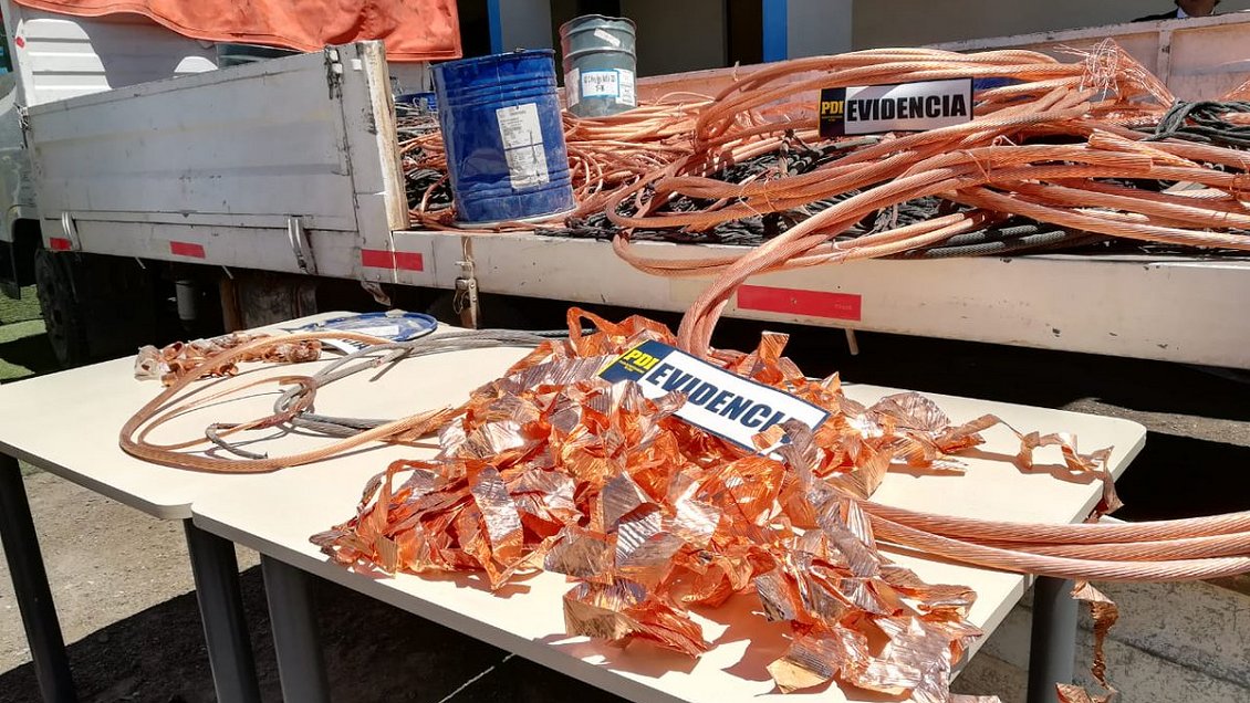 Delincuentes robaron 1.500 kilos de cobre desde Chuquicamata