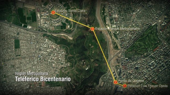 MOP dio a conocer la ubicación de estación de Teleférico Bicentenario en Providencia