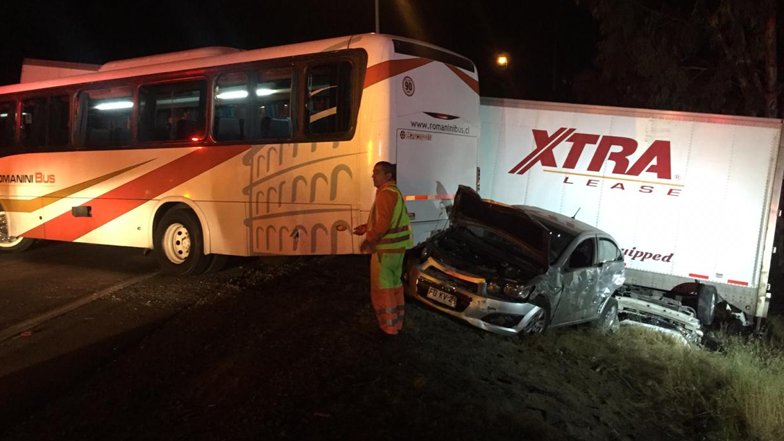 Colisión múltiple en la Ruta 68 genera alta congestión vehicular