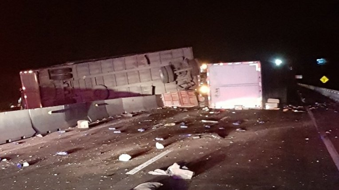 Camión que volcó en Ruta 68 dejó cinco lesionados