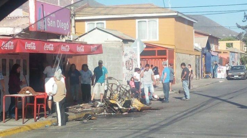 Explosión de carrito manicero dejó dos lesionados en La Serena