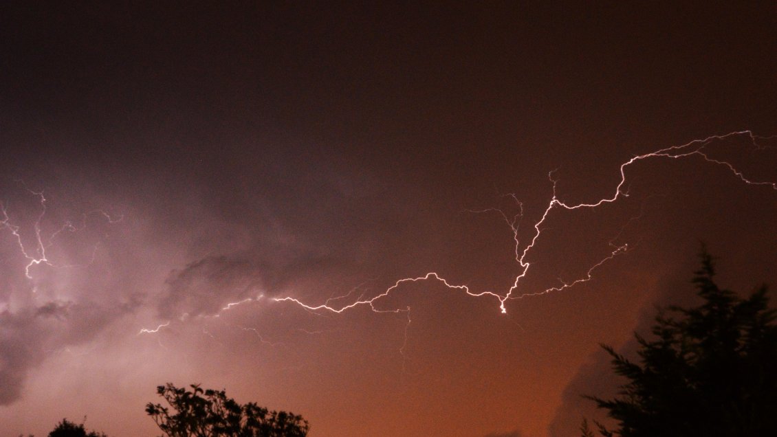 Rayo cayó a un metro de bus que viajaba desde Temuco a Concepción