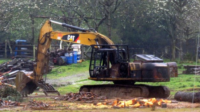 Queman y roban maquinaria del MOP en Ercilla