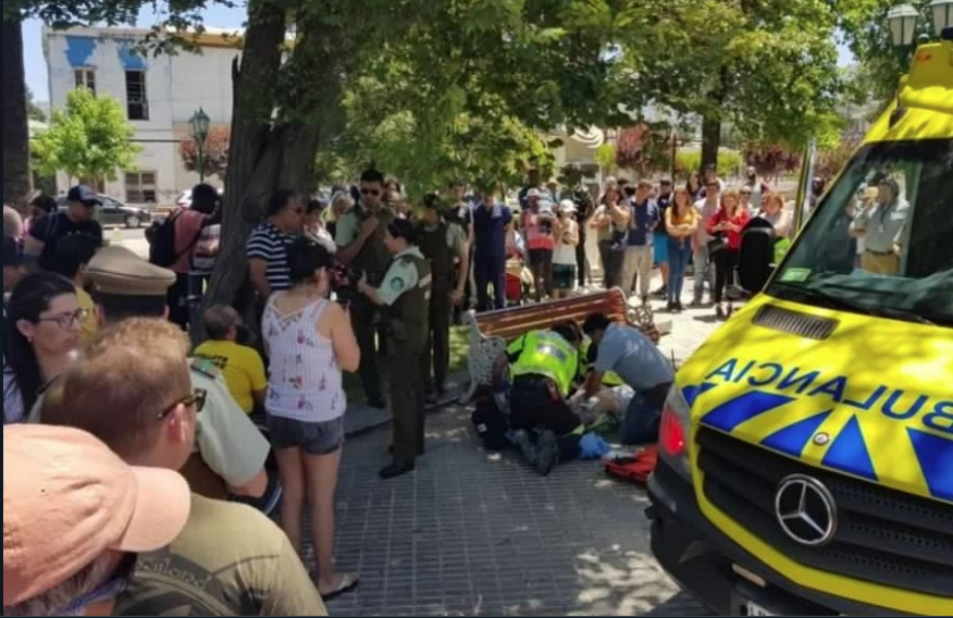 Un hombre fue baleado en la Plaza de Armas de Quillota