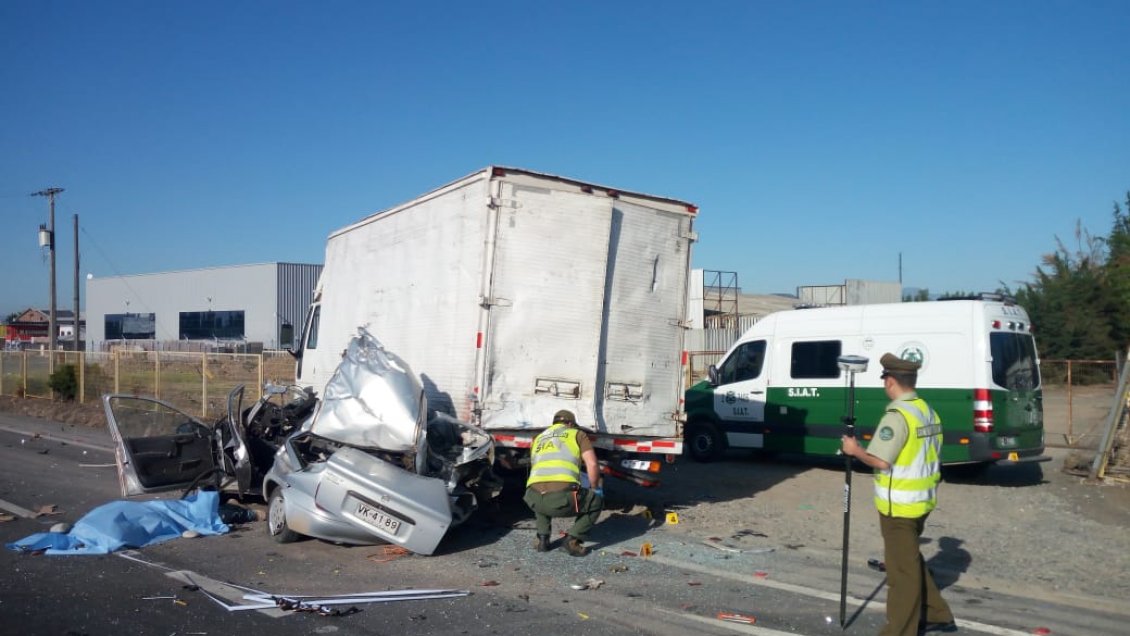 Accidente de tránsito deja una persona fallecida en la Ruta 5 Sur en Requínoa