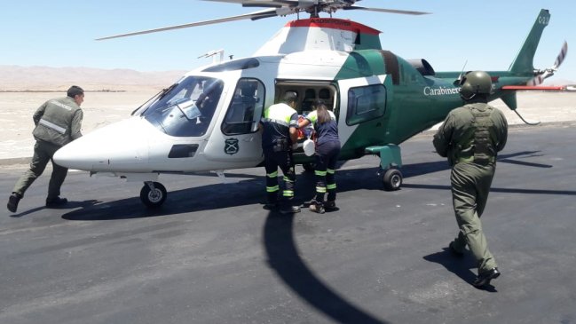 Huara: Accidente activó traslado aeromédico en la Ruta 5 Norte