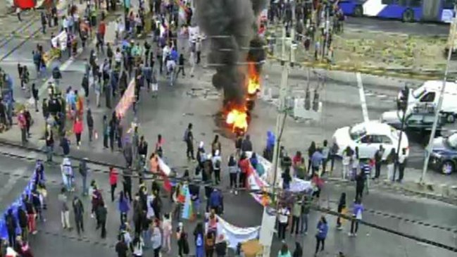 Santiago amaneció con barricadas en distintos puntos de la ciudad