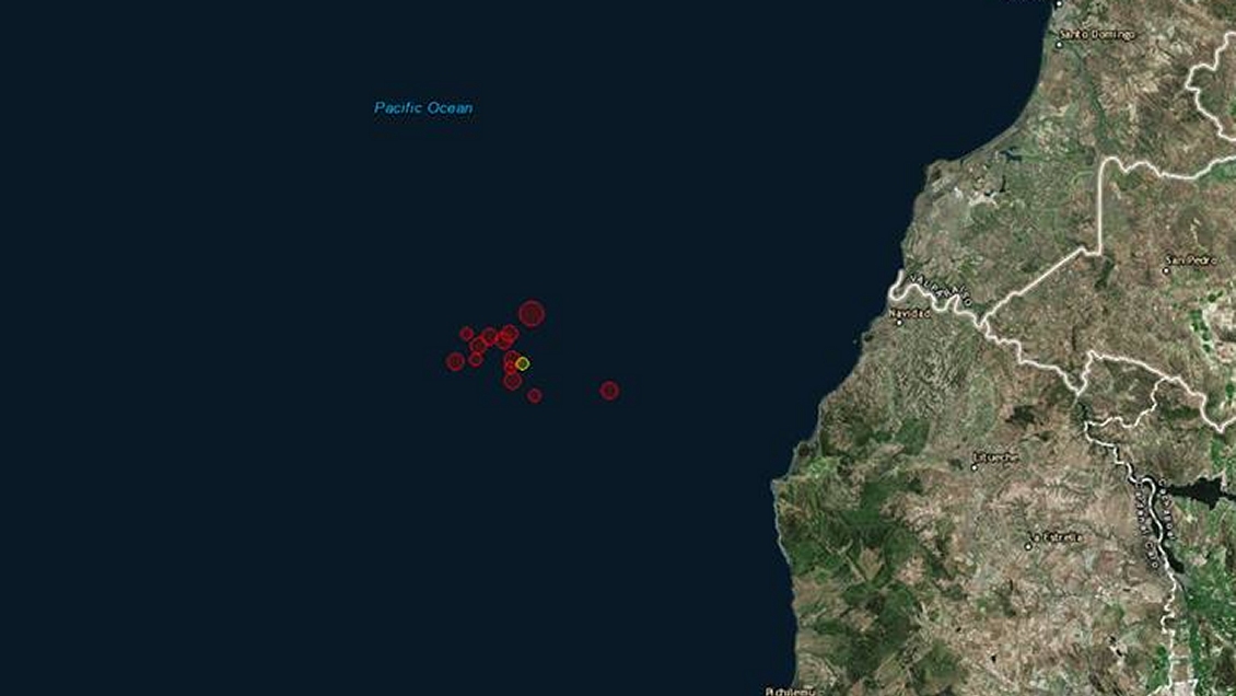 Una veintena de réplicas se ha registrado desde el sábado tras sismo al oeste de Navidad