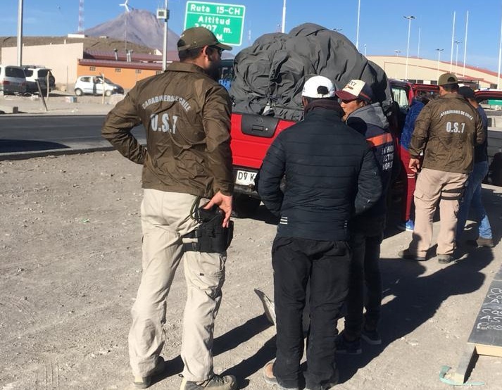 Detuvieron a sujeto que intentó ingresar 5.150 dosis de droga por Colchane