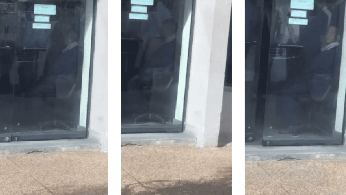 Denuncian que guardia de banco se masturbó en su puesto