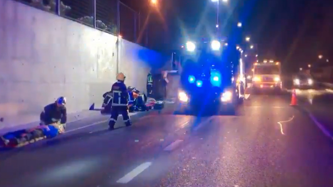 Dos accidentes en la Autopista Central dejan varios lesionados