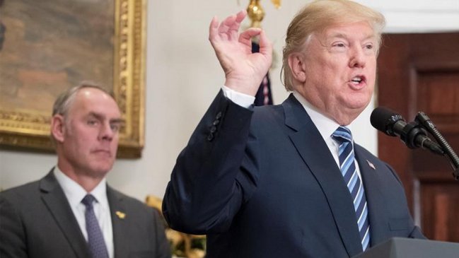 Trump anunció que su secretario de Interior dejará el cargo