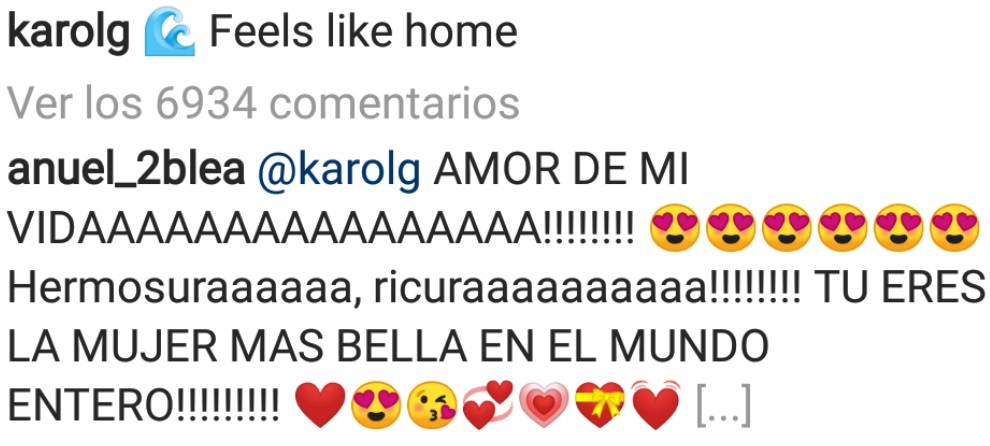 Fotos] El romántico mensaje de Anuel AA demostrando su amor por Karol G -  
