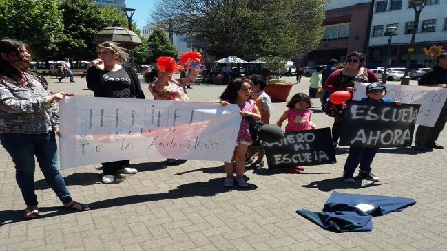 Concepción: Comunidad escolar Agüita de la Perdiz protestó por nulo avance en reparación del colegio