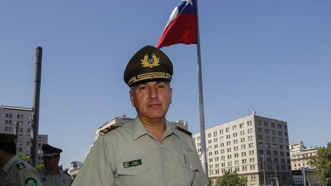 Mario Rozas en su primer día al mando de Carabineros: 