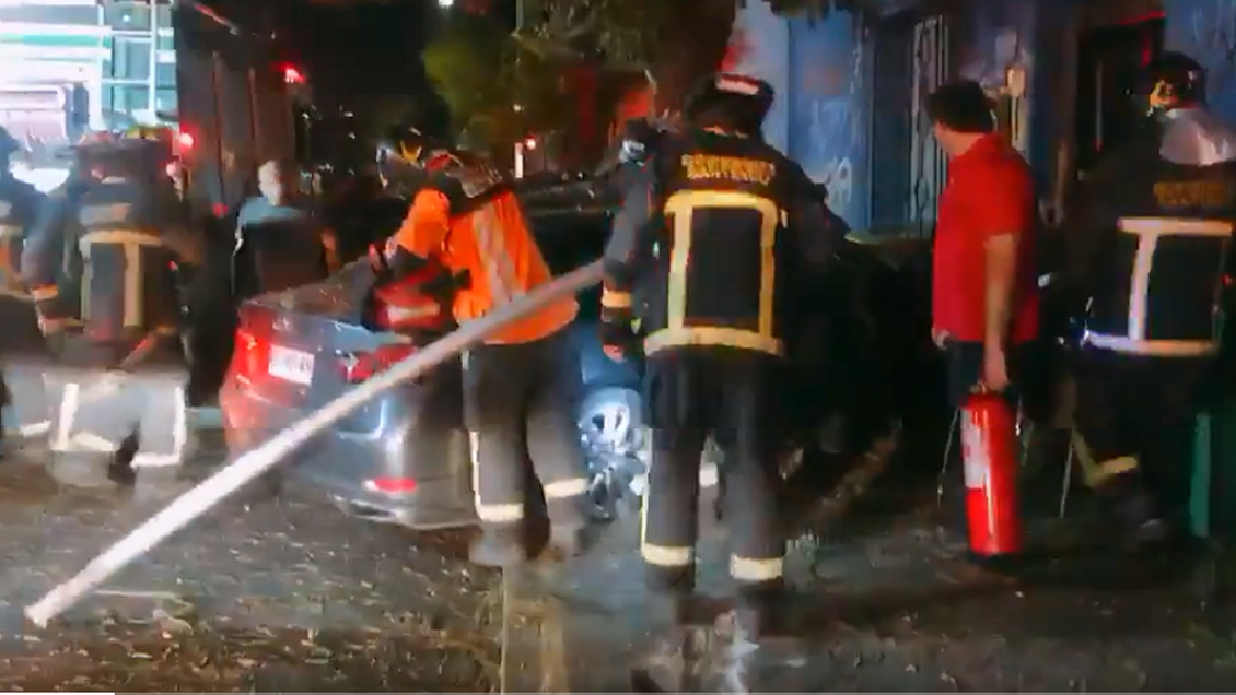 Dos lesionados dejó accidente de tránsito en Santiago centro