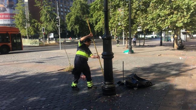 Año Nuevo: Limpieza de la Alameda se extenderá hasta el mediodía
