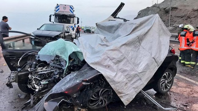 Choque múltiple causó la muerte de cinco personas en Iquique